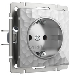 Изображение товара Розетка Werkel встраиваемая серебряная со шторками (a052076)
