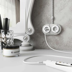 Розетка Werkel накладная белая матовая/хром (a055918) - фото 4