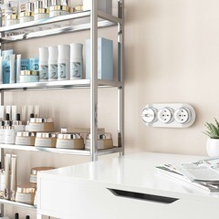 Розетка Werkel накладная белая матовая/хром (a055918) - фото 2