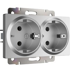 Розетка Werkel встраиваемая серебряная (a051525) - фото 1