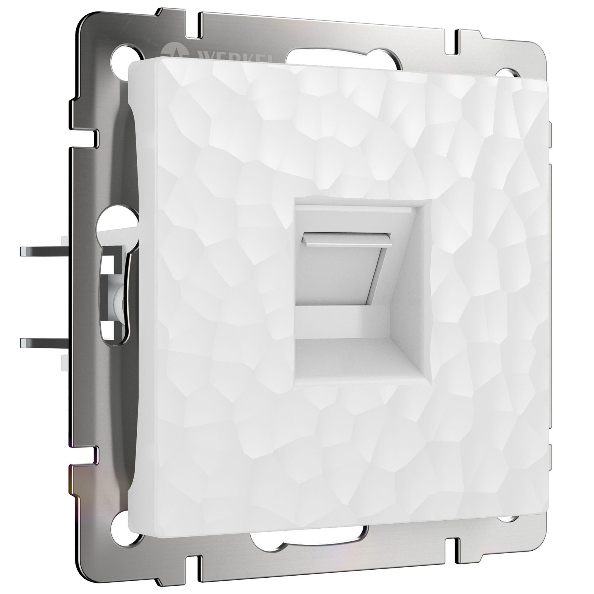 Изображение товара Встраиваемая компьютерная розетка RJ45 Werkel белая for Ethernet кабель