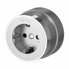 Розетка Werkel накладная матовое серебро (a055929) - фото 1