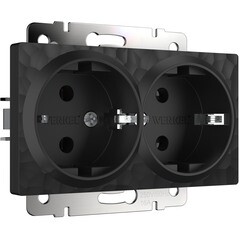 Розетка Werkel встраиваемая черная (a052050) - фото 1