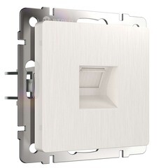 Розетка компьютерная Werkel встраиваемая перламутровая рифленая RJ45 (a051190) - фото 1