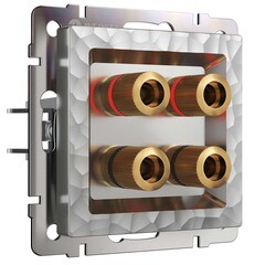 Розетка акустическая Werkel встраиваемая серебряная (a052067) - фото 1