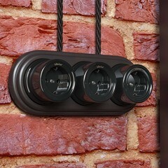 Розетка Werkel накладная черная (a051453) - фото 3