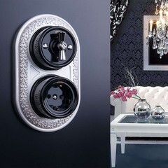 Розетка Werkel накладная черная (a051453) - фото 2