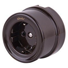 Изображение товара Розетка Werkel накладная коричневая (a051054)