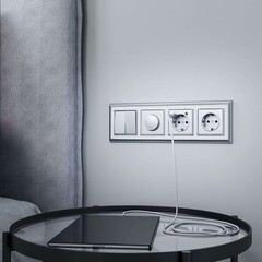 Розетка Werkel встраиваемая серебряная с 2хUSB-А (a051497) - фото 10
