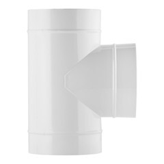 Тройник для круглых воздуховодов d100 мм стальной Era белый - фото 2