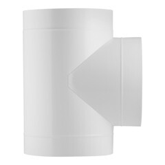 Тройник для круглых воздуховодов d150 мм 90° стальной Era белый - фото 2