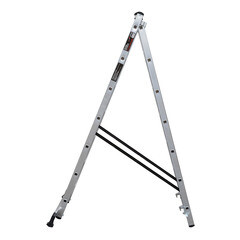 Лестница алюминиевая трансформер двухсекционная 7 ступеней Hesler бытовая - фото 3