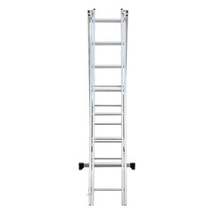 Лестница алюминиевая трансформер трехсекционная 8 ступеней Hesler бытовая - фото 2