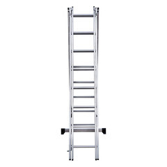 Лестница алюминиевая трансформер трехсекционная 8 ступеней Hesler бытовая - фото 5