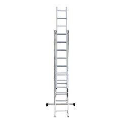 Лестница алюминиевая трансформер трехсекционная 10 ступеней Hesler бытовая - фото 6