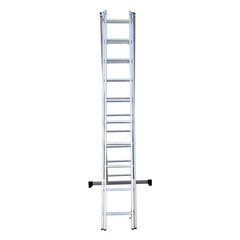 Лестница алюминиевая трансформер трехсекционная 10 ступеней Hesler бытовая - фото 4