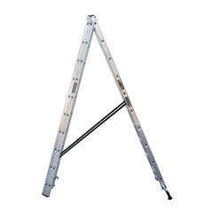 Лестница алюминиевая трансформер трехсекционная 10 ступеней Hesler бытовая - фото 3