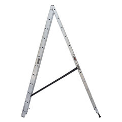 Лестница алюминиевая трансформер трехсекционная 12 ступеней Hesler бытовая - фото 6