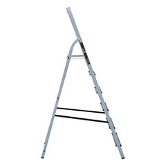 Стремянка стальная 6 ступеней 70 мм 1,26 м Hesler - фото 2