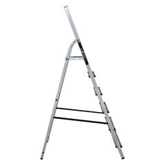 Стремянка алюминиевая 6 ступеней 80 мм 1,26 м Hesler - фото 3