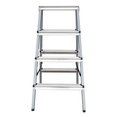 Стремянка стальная с алюминиевыми ступенями 4 ступени 80 мм двухсторонняя 0,87 м Hesler - фото 3