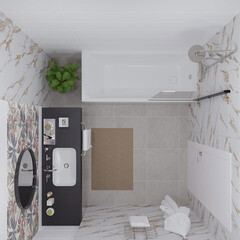 Шторка на ванну распашная 75х140х0,4 см профиль черный Triton Соло (Щ0000051154) - фото 4