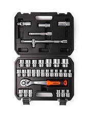 Набор торцевых головок с трещоткой AV Steel 1/2" (AV-011032) (32 шт.)