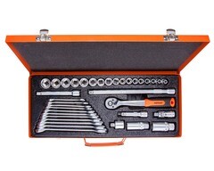 Набор торцевых головок с трещоткой AV Steel 3/8" (AV-011036) (36 шт.) - фото 2