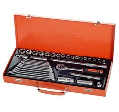 Набор торцевых головок с трещоткой AV Steel 3/8" (AV-011036) (36 шт.) - фото 1