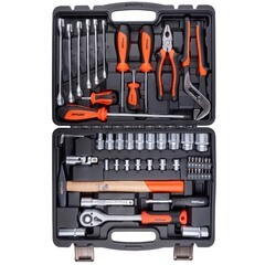 Изображение товара Набор инструментов универсальный AV Steel (AV-011056) (56 шт.)