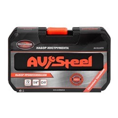Набор бит и торцевых головок AV Steel (AV-011472) (72 шт.) - фото 2