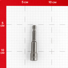 Адаптер для болтов и саморезов КМ магнитный 8 мм L65 мм шестигранная головка - фото 2
