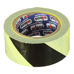 Изображение товара Лента сигнальная Unibob желто-черные полоски 50 мм 150 м