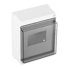 Изображение товара Щит распределительный навесной Systeme Electric City9 пластиковый IP40 180х140х85 мм 6 модулей прозрачная дверь