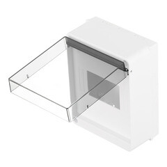 Щит распределительный навесной Systeme Electric City9 пластиковый IP40 180х140х85 мм 6 модулей прозрачная дверь - фото 4