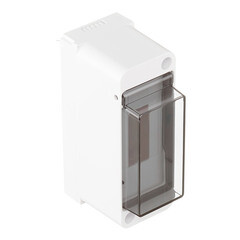 Щит распределительный навесной Systeme Electric City9 пластиковый IP40 140х55х85 мм 2 модуля прозрачная дверь белый - фото 1
