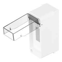 Щит распределительный навесной Systeme Electric City9 пластиковый IP40 140х55х85 мм 2 модуля прозрачная дверь белый - фото 3