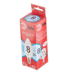 Лампа светодиодная Эра E14 4000К 8 Вт 640 Лм 220-240 В свеча матовая - фото 3