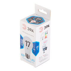 Лампа светодиодная Эра E27 4000К 17 Вт 1360 Лм 220-240 В груша А60 матовая - фото 2