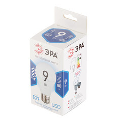 Лампа светодиодная Эра E27 4000К 9 Вт 720 Лм 220-240 В груша А60 матовая - фото 4