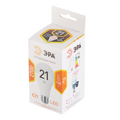 Лампа светодиодная Эра E27 2700К 21 Вт 1680 Лм 220-240 В груша А65 матовая - фото 3