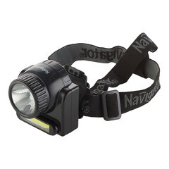 Фонарь налобный Navigator NPT светодиодный 2 LED 3/3 Вт аккумуляторный Lead-acid 500 мАч ударопрочный пластик 2 режима (14486) - фото 1