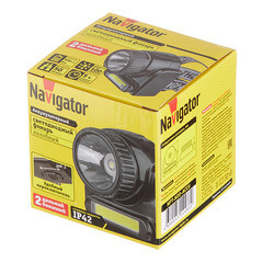 Фонарь налобный Navigator NPT светодиодный 2 LED 3/3 Вт аккумуляторный Lead-acid 500 мАч ударопрочный пластик 2 режима (14486) - фото 4