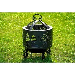 Чаша костровая Деревья 600 мм с защитной сеткой коническое дно 4 ножки - фото 3