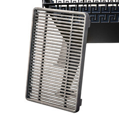 Решетка-гриль для чаши Листья 620х620 мм с чугунной вставкой - фото 2