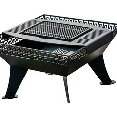 Решетка-гриль для чаши Листья 620х620 мм с чугунной вставкой - фото 4