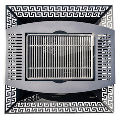 Изображение товара Решетка-гриль для чаши Листья 620х620 мм с чугунной вставкой