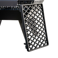 Решетка-гриль для чаши Листья 620х620 мм с чугунной вставкой стейк - фото 2