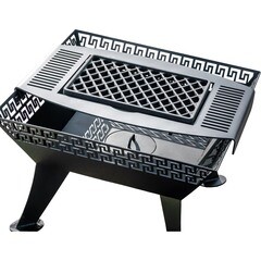 Решетка-гриль для чаши Листья 620х620 мм с чугунной вставкой стейк - фото 4