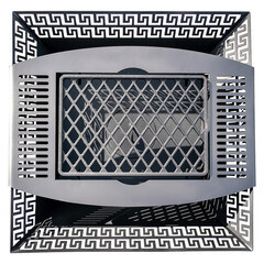 Изображение товара Решетка-гриль для чаши Листья 620х620 мм с чугунной вставкой стейк